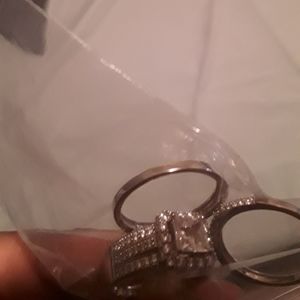 Newshe Engagement Rings for Women Wedding Ring Set